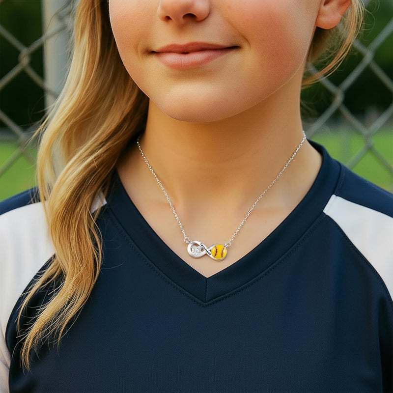 PEALICIOUS Soccer Necklace Softball Necklace, Valentine Volleyball Gifts Softball Gifts for Sport Mom Daughter Fans Teammates as Sport Accessories Senior Night Game Day Birthday Stuff - Image 2